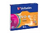 VERBATIM DVD-R, 5 pk  16X 4.7GB Colour Slim Case  DLP